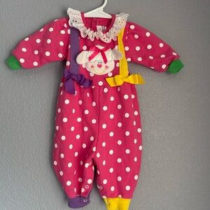 Buster Brown USA Made VTG Toddler Infant Jumpsuit Pink Color block size 3/6